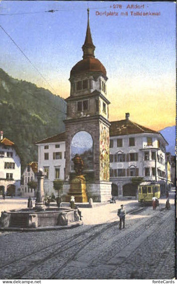 70551986 Altdorf UR Altdorf Dorfplatz Denkmal Ungelaufen Ca. 1910 Altdorf UR - Autres & Non Classés