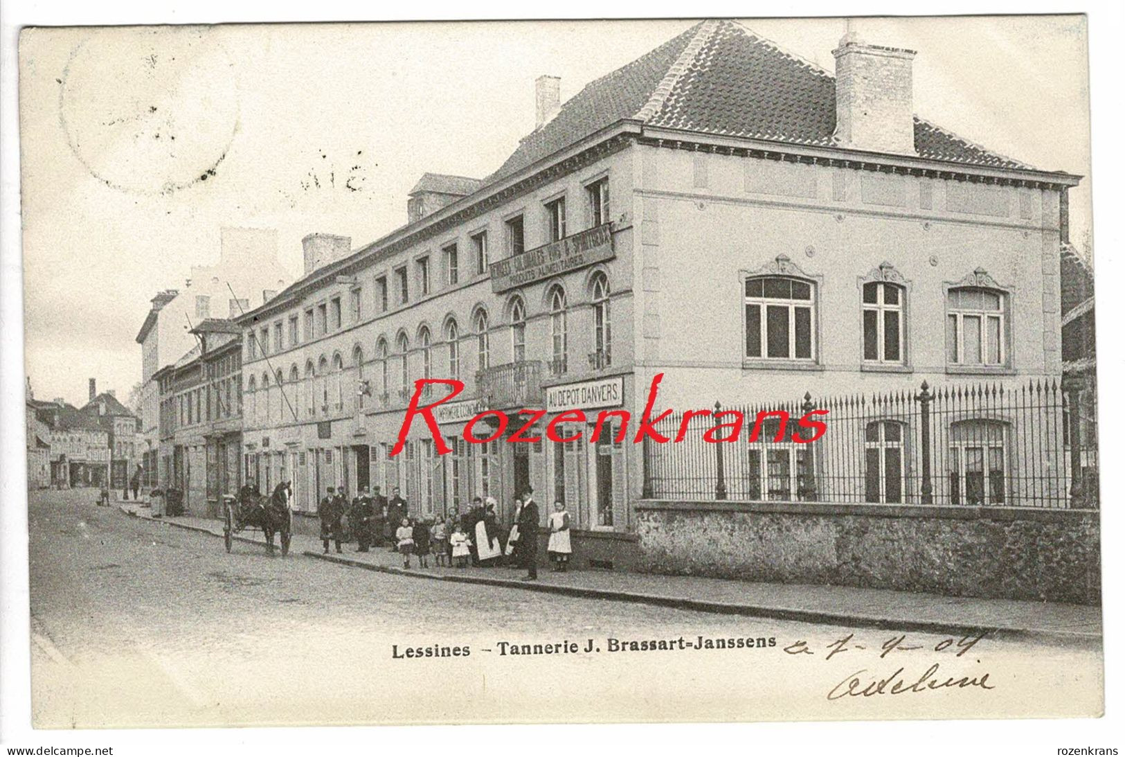 LESSINES 1904 Tannerie J. Brassart - Janssens CPA Rare Hainaut Henegouwen - Lessines