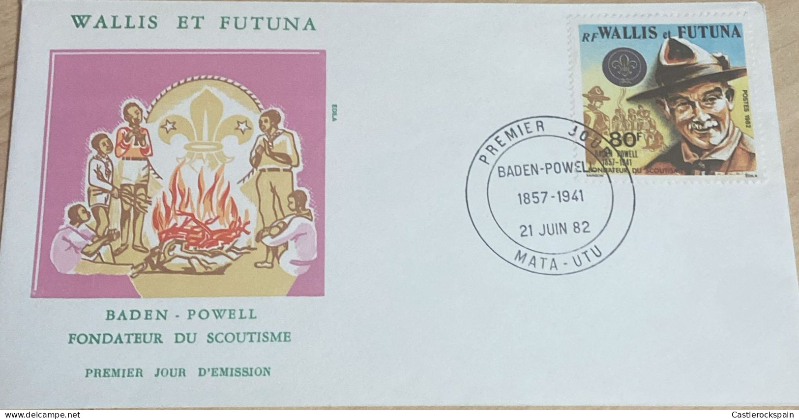 O) 1941 WALLIS AND FUTUNA, SCOUTS,  OLORD BADEN POWELL,  FDC XF - Other & Unclassified