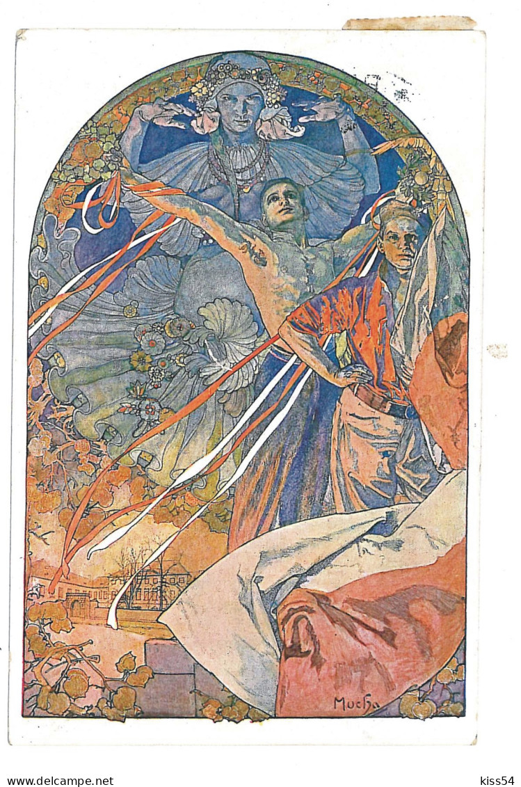 AM 1 - 9661 Alphonse Mucha - Old Postcard - Used - 1926 - Mucha, Alphonse