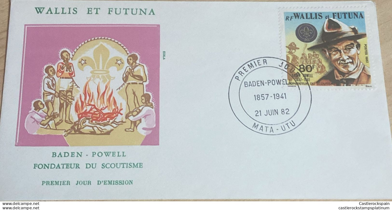 O) 1941 WALLIS AND FUTUNA, SCOUTS,  OLORD BADEN POWELL,  FDC XF - Otros & Sin Clasificación