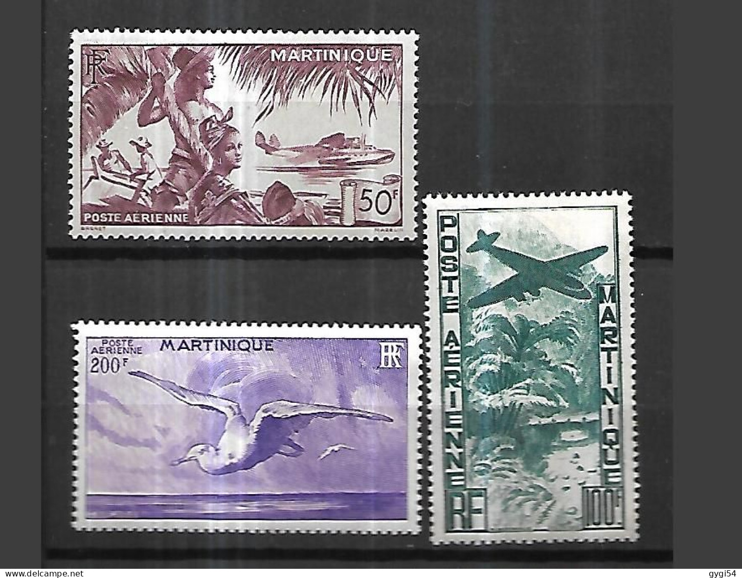 MARTINIQUE   1947  Poste Aérienne Cat Yt N° 13,14,15  N** MNH - Neufs