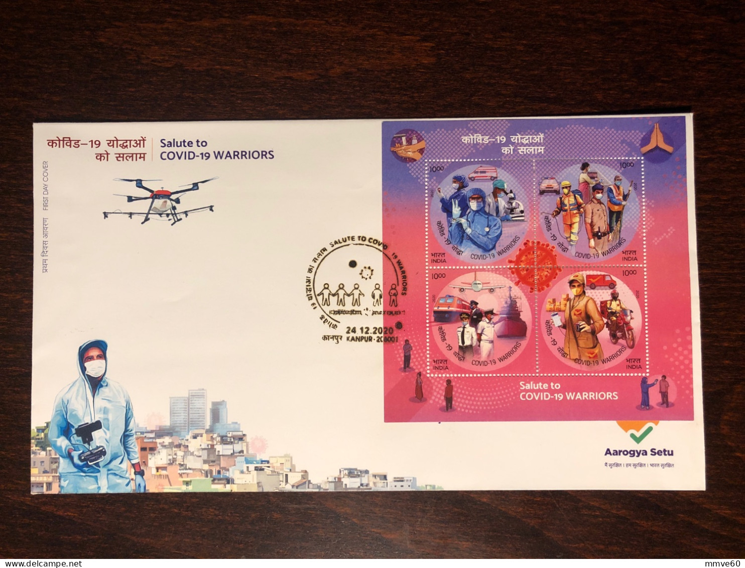 INDIA FDC COVER 2020 YEAR COVID  HEALTH MEDICINE STAMPS - Storia Postale