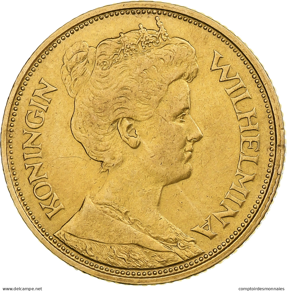 Pays-Bas, Wilhelmina I, 5 Gulden, 1912, Utrecht, Or, SUP - 5 Gulden