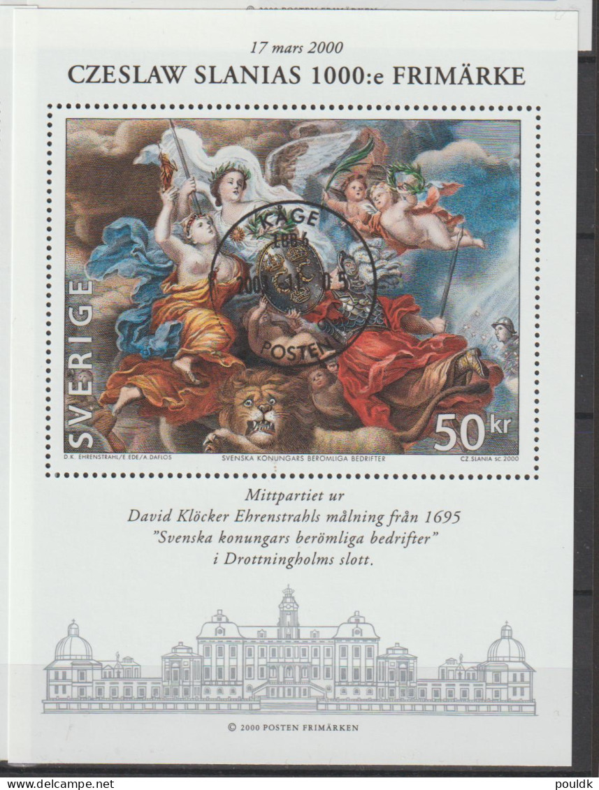 Sweden 2000 Czeslaw Slania 100th Stamps Used High Value Souvenir Sheet - 5 Copies. Catalogue Value 135 Euro - Blocs-feuillets