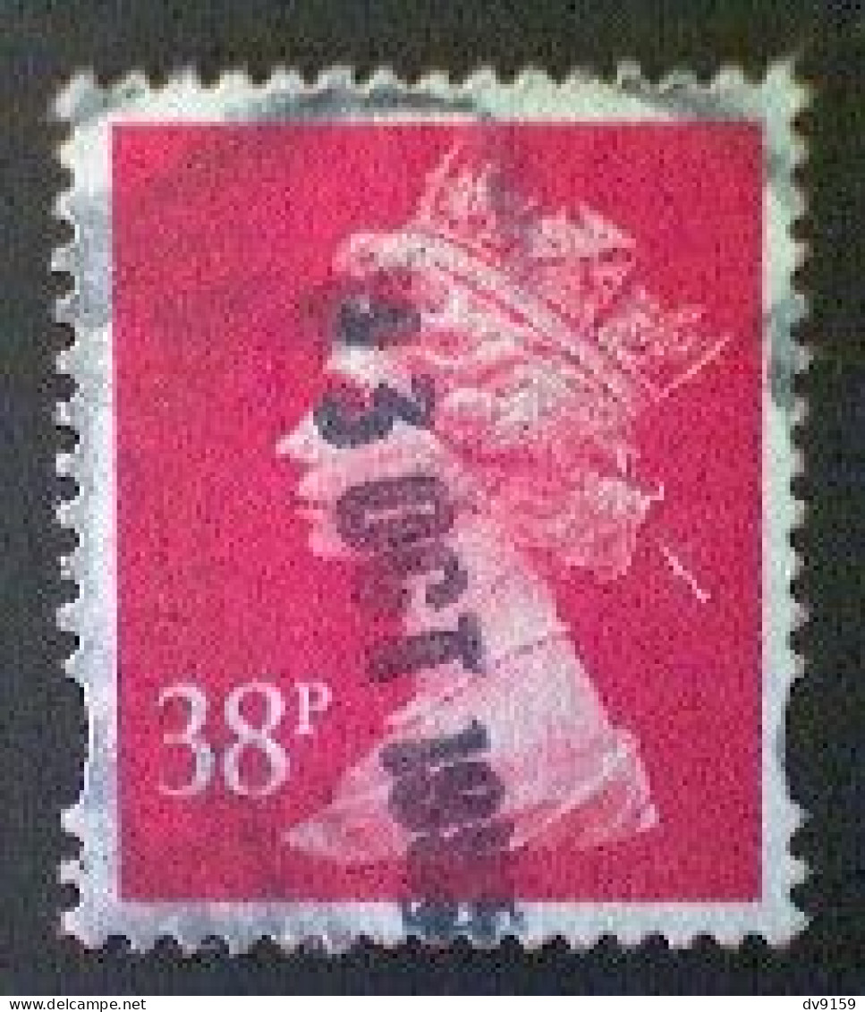 Great Britain, Scott #MH227, Used(o), 1993, Machin: Queen Elizabeth II, 38p, Red - Série 'Machin'