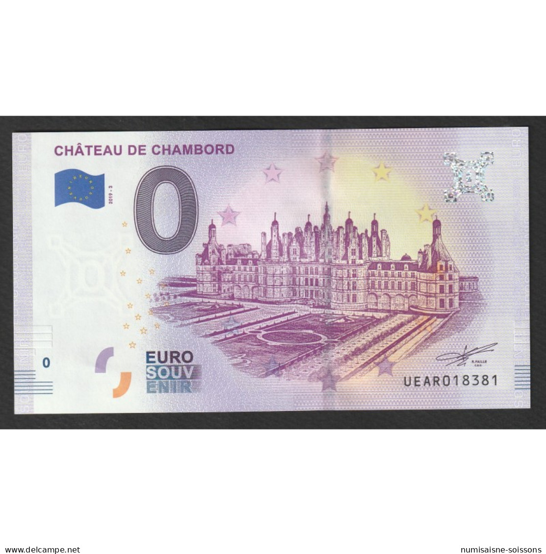 FRANCE - 41250 - CHAMBORD - CHÂTEAU - 2019-3 - Essais Privés / Non-officiels