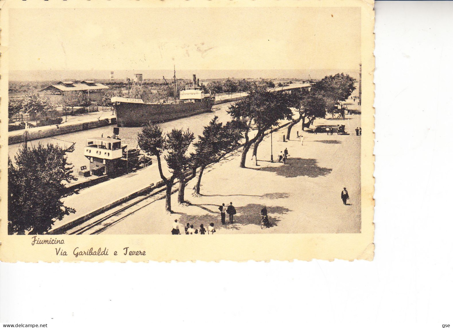 FIUNICINO 1950 - Via Garibaldi E Tevere - Fiumicino