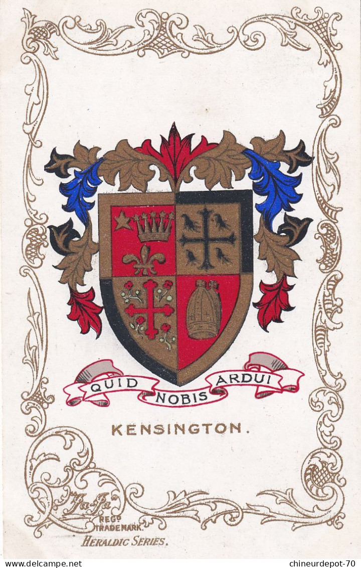 QUID NOBIS ARDUI KENSINGTON  REG TRADE MARK HERALDIC SERIES - Middlesex