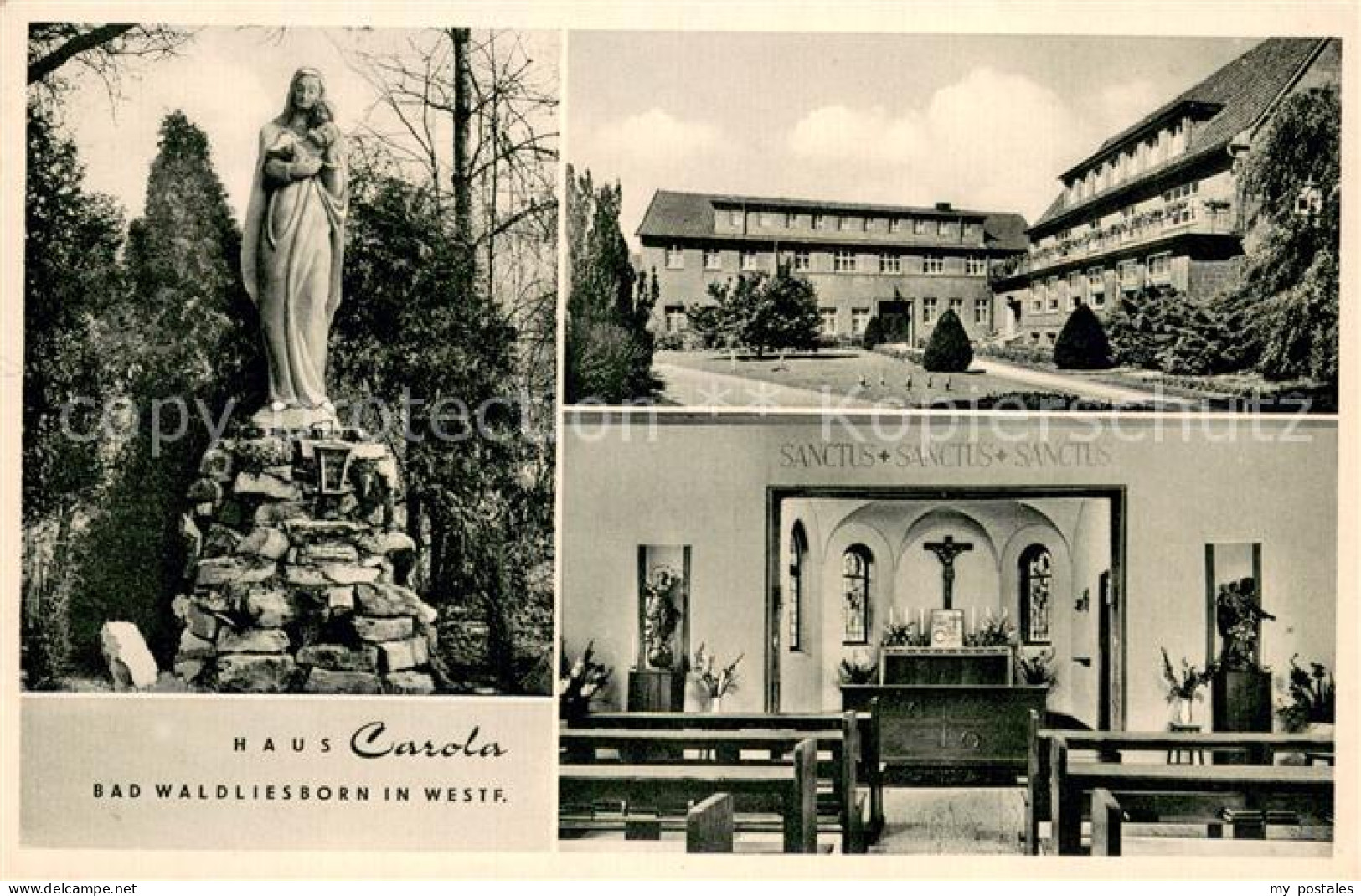 73689866 Bad Waldliesborn Haus Carola Erholungsheim Kapelle Marienfigur Statue B - Lippstadt