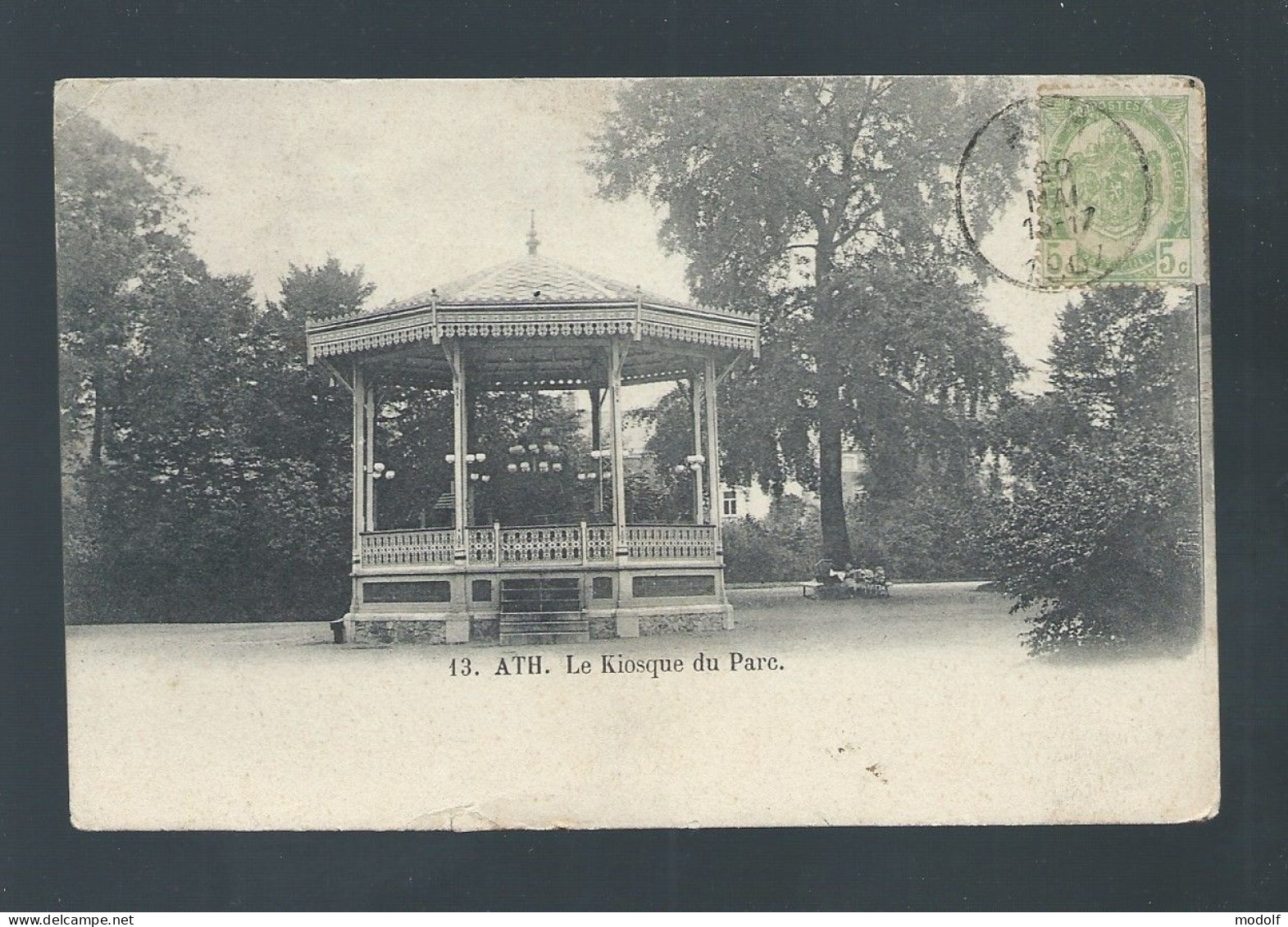 CPA - Belgique - Ath - Le Kiosque Du Parc - Circulée En 1907 (petit Pli Au Coin) - Ath