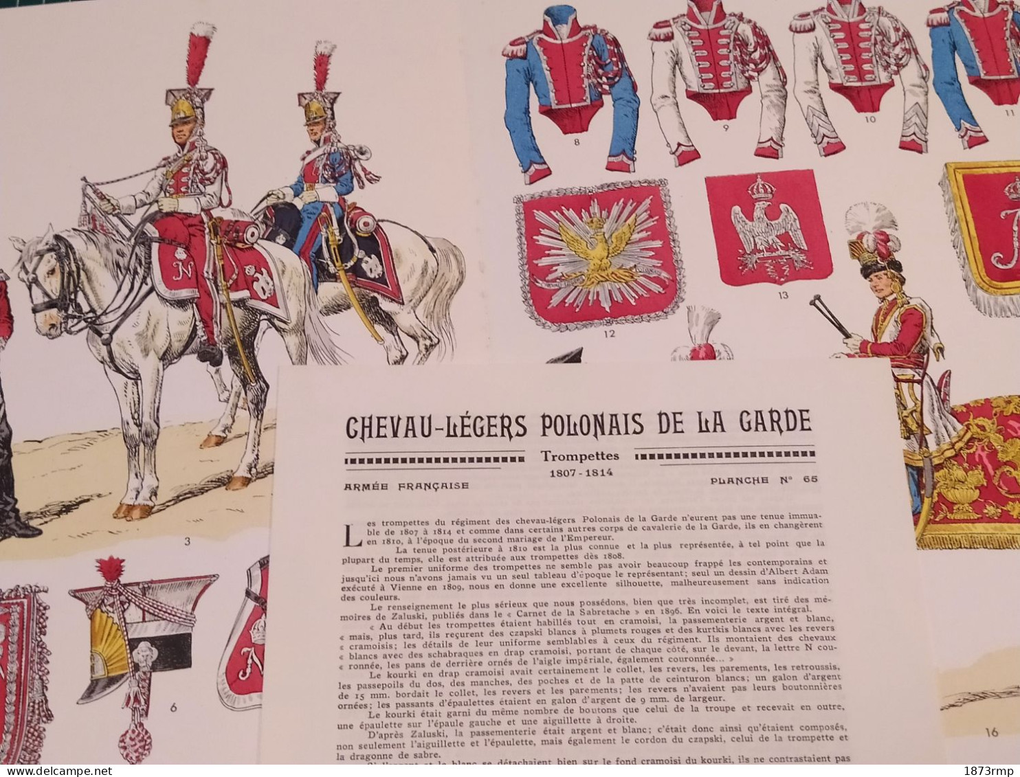 CHEVAU-LEGERS POLONAIS DE LA GARDE TROMPETTES 1807.1814, PLANCHE N°65 LUCIEN ROUSSELOT 1959 1ER EMP - Other & Unclassified