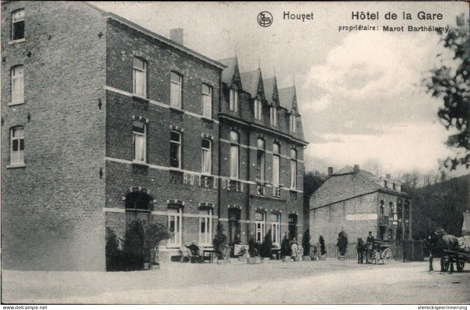 ! Cpa Houyet, Hotel De La Gare, 1910, Edit. Nels, Belgien - Houyet