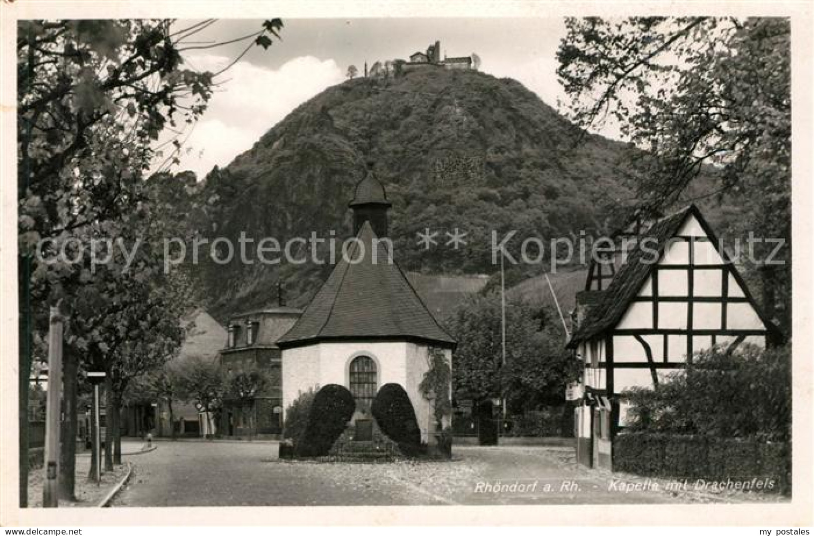 73080002 Rhoendorf Kapelle Mit Drachenfels Rhoendorf - Bad Honnef