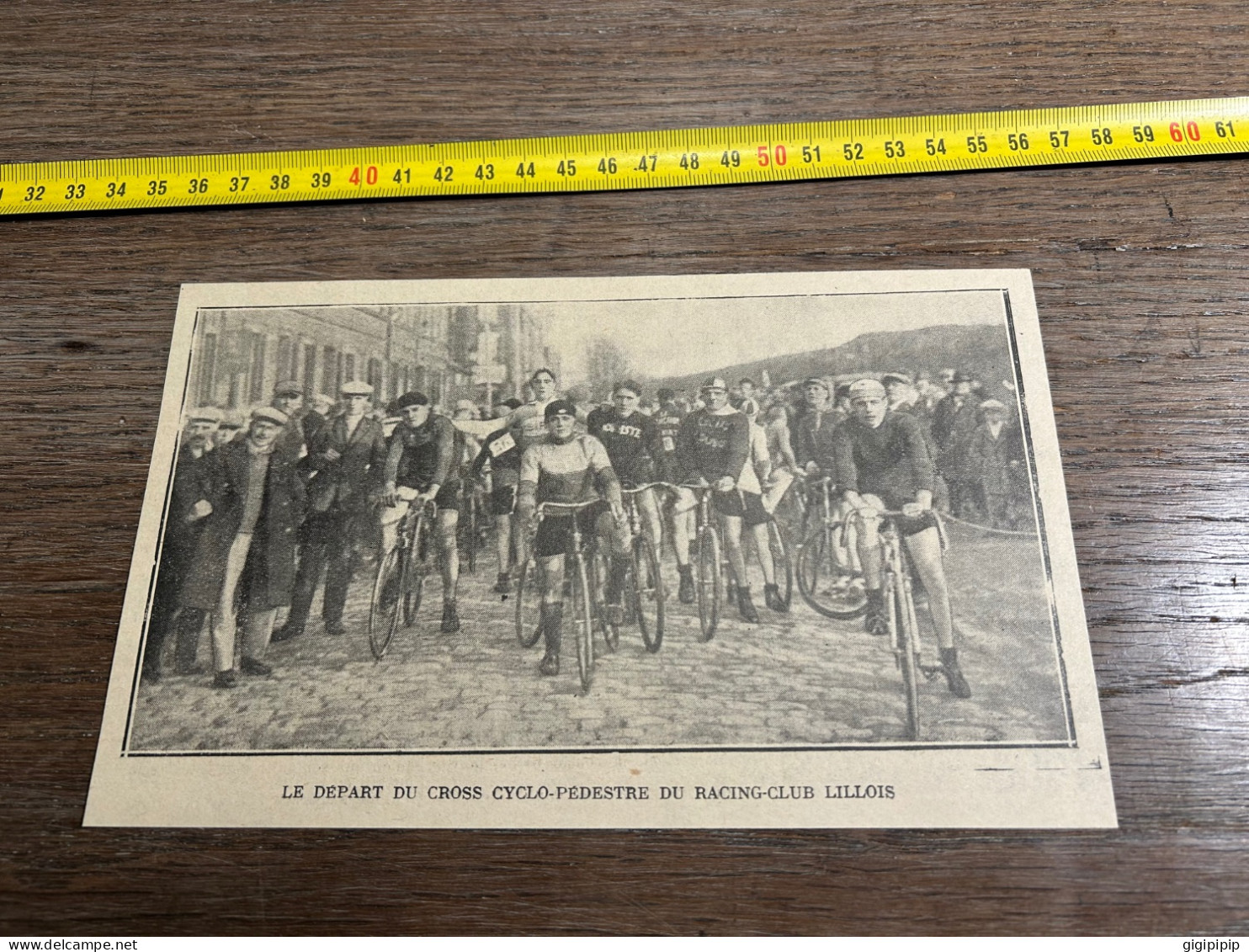 1930 GHI4 DEPART DU CROSS CYCLO-PÉDESTRE DU RACING-CLUB LILLOIS - Collections