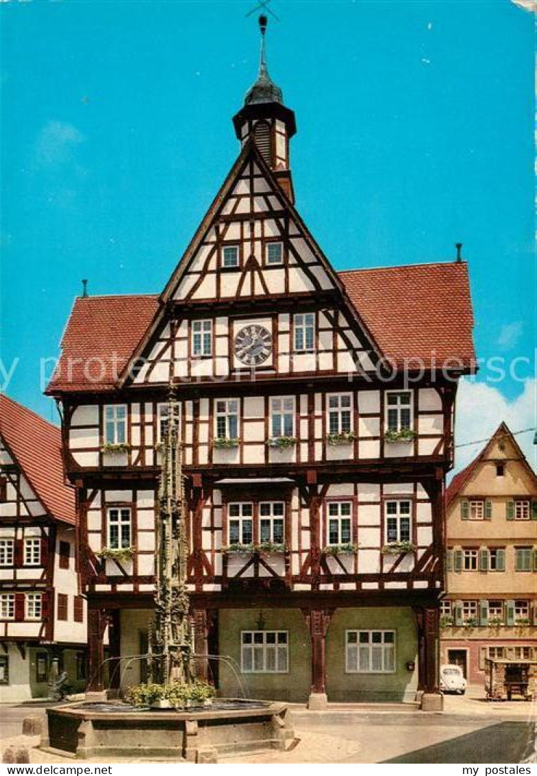 73079358 Urach Bad Rathaus Marktbrunnen Urach Bad - Bad Urach