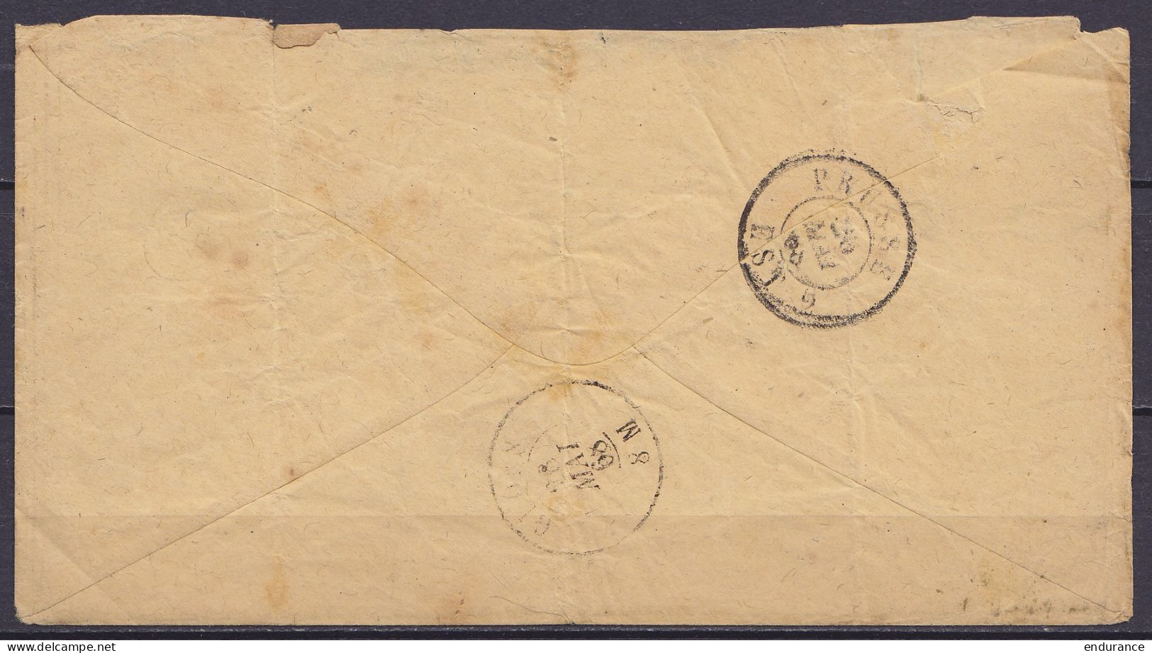 LSC (sans Texte) Affr. 3Gr Càd MAGDEBURG /25/5/ 1868 Pour BOIRS (près De Liège) - Griffe "P.D." (au Dos: Càd Amb. PRUSSE - Sonstige & Ohne Zuordnung