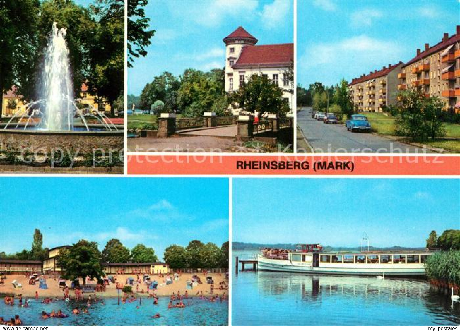73077057 Rheinsberg Springbrunnen Schloss Diabetiker Sanatorium Freibad Rheinsbe - Zechlinerhütte