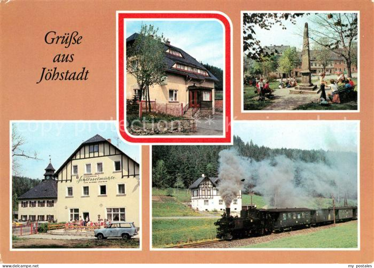 73076096 Joehstadt Kleinbahn Schwarzwasserthal Postmeilensaeule Joehstadt - Jöhstadt
