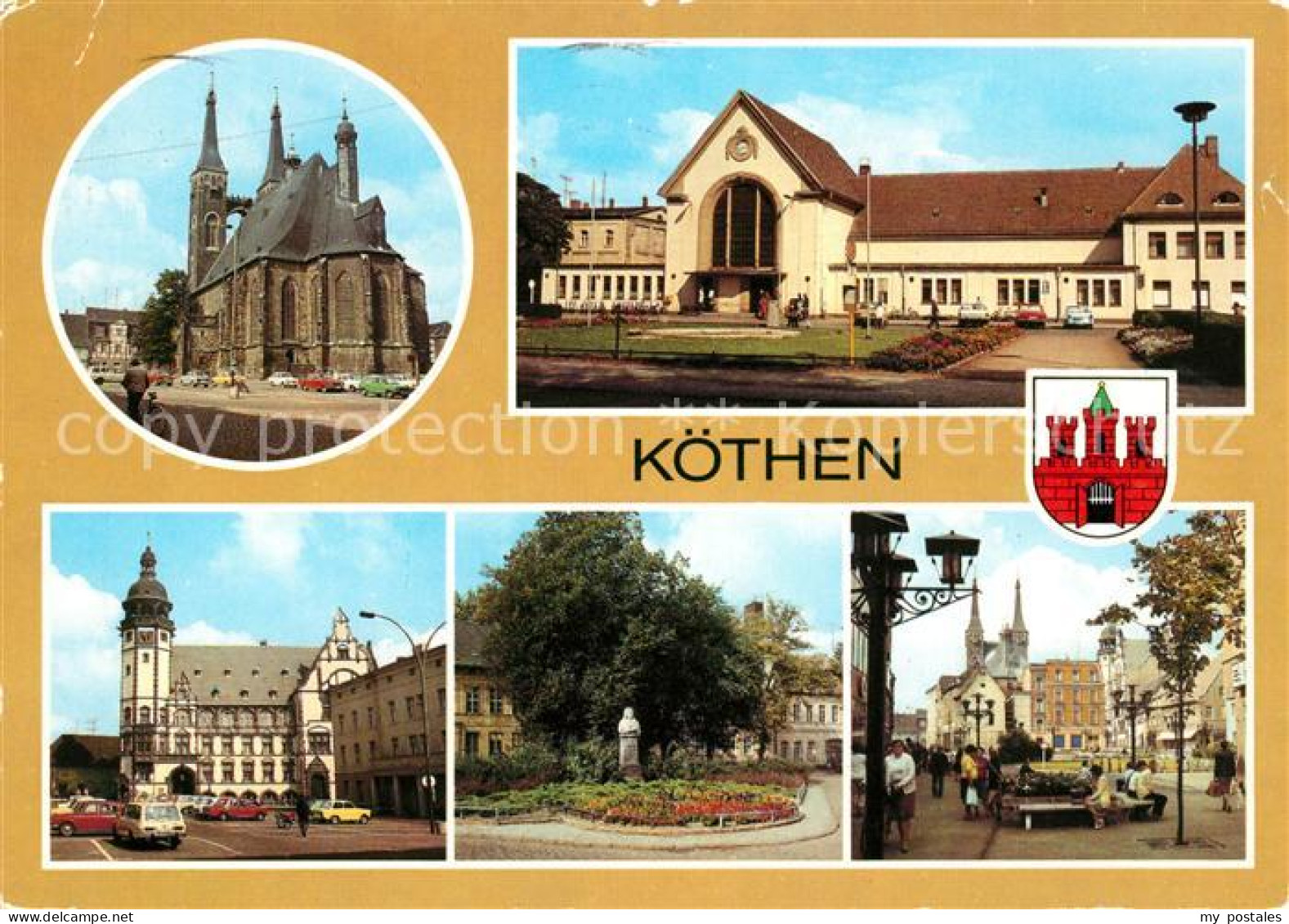 73076081 Koethen Anhalt Bahnhof Rathaus Bach Gedenkstaette Koethen - Koethen (Anhalt)