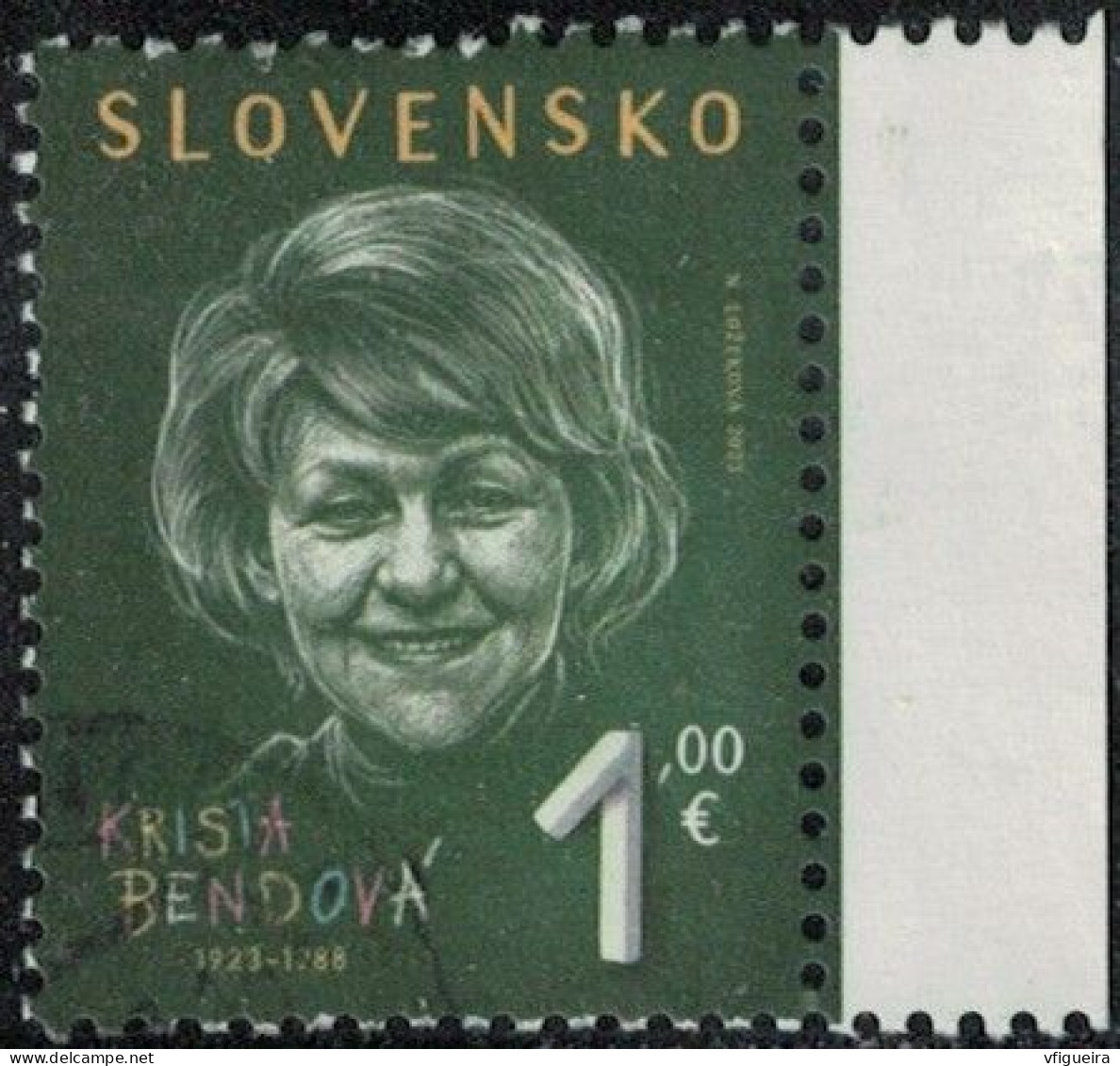 Slovaquie 2023 Oblitéré Used Krista Bendová Écrivaine Y&T SK 870 SU - Used Stamps