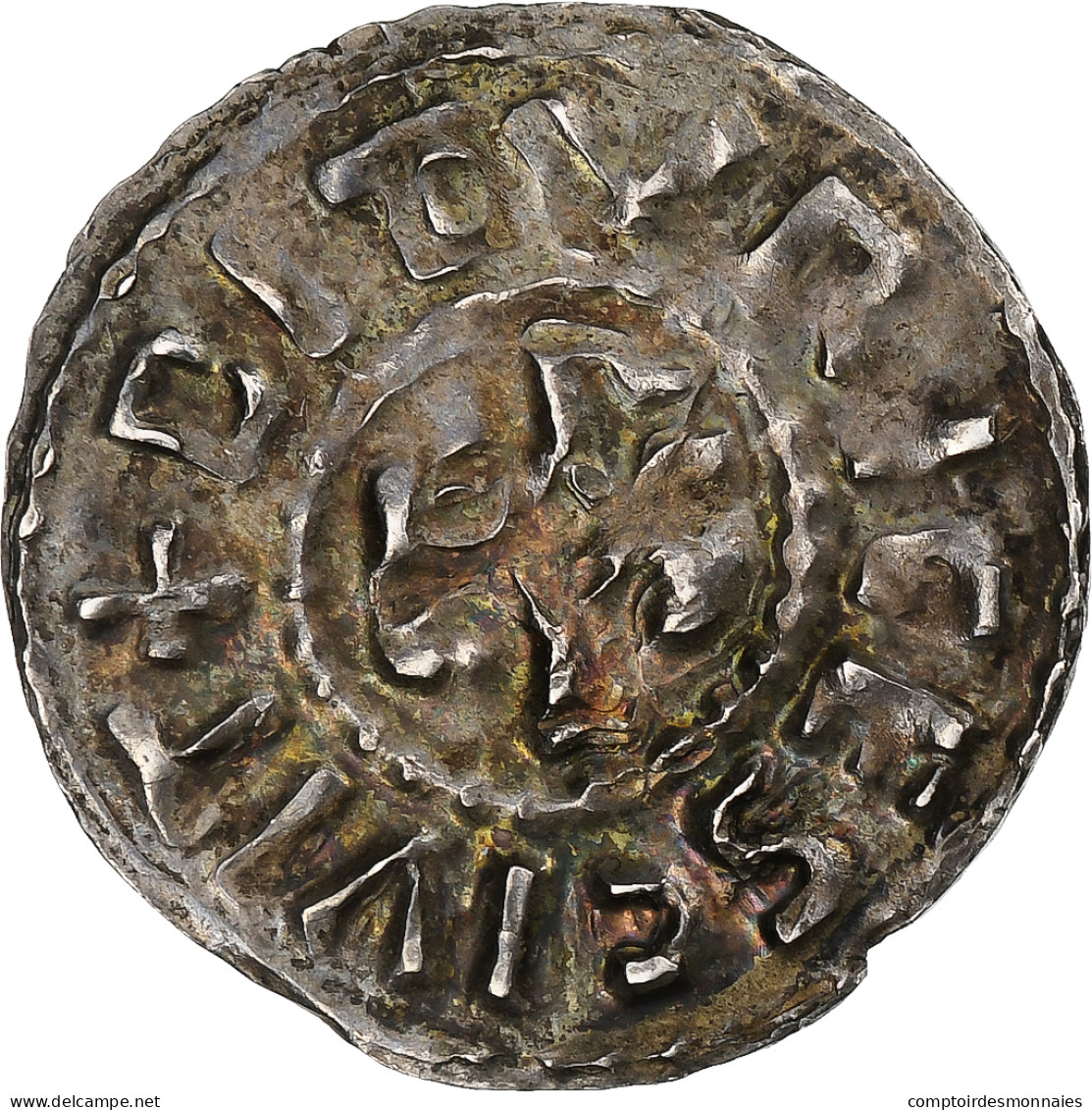 France, Charles Le Chauve, Denier, 840-877, Bourges, Argent, TTB+ - Andere & Zonder Classificatie