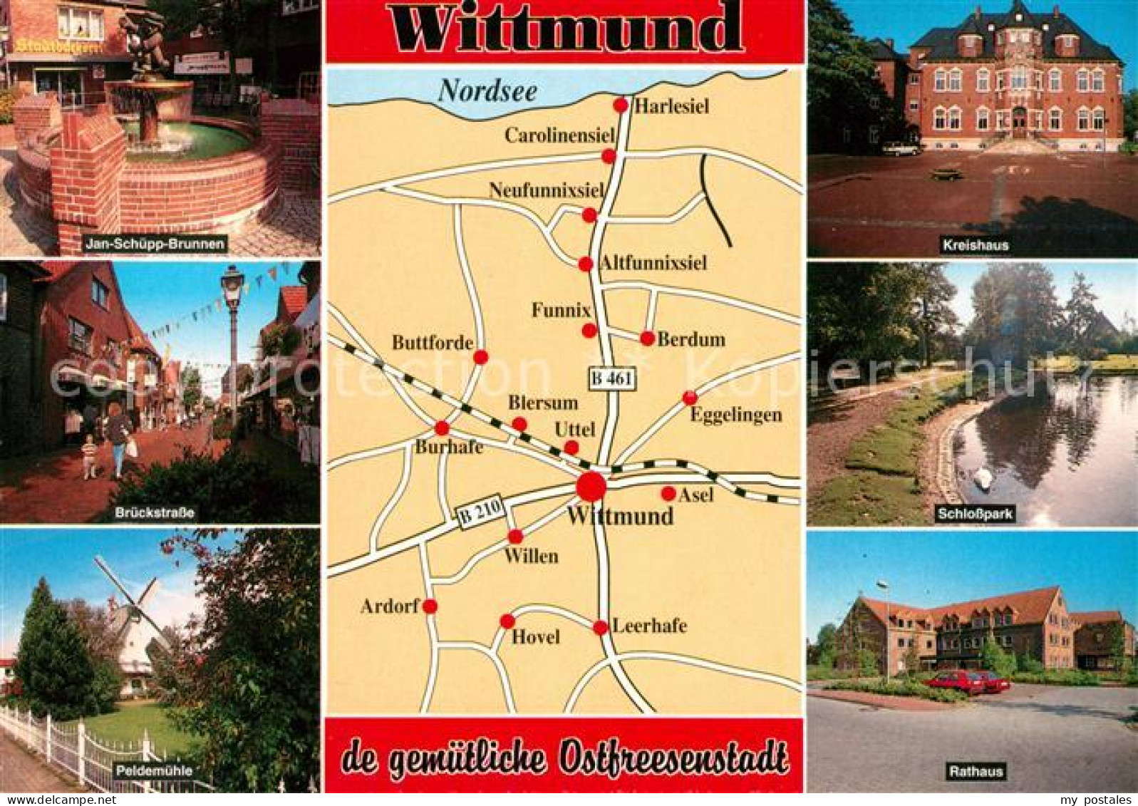 73073636 Wittmund Jan Schuepp Brunnen Brueckstrasse Peldemuehle Kreishaus Schlos - Wittmund