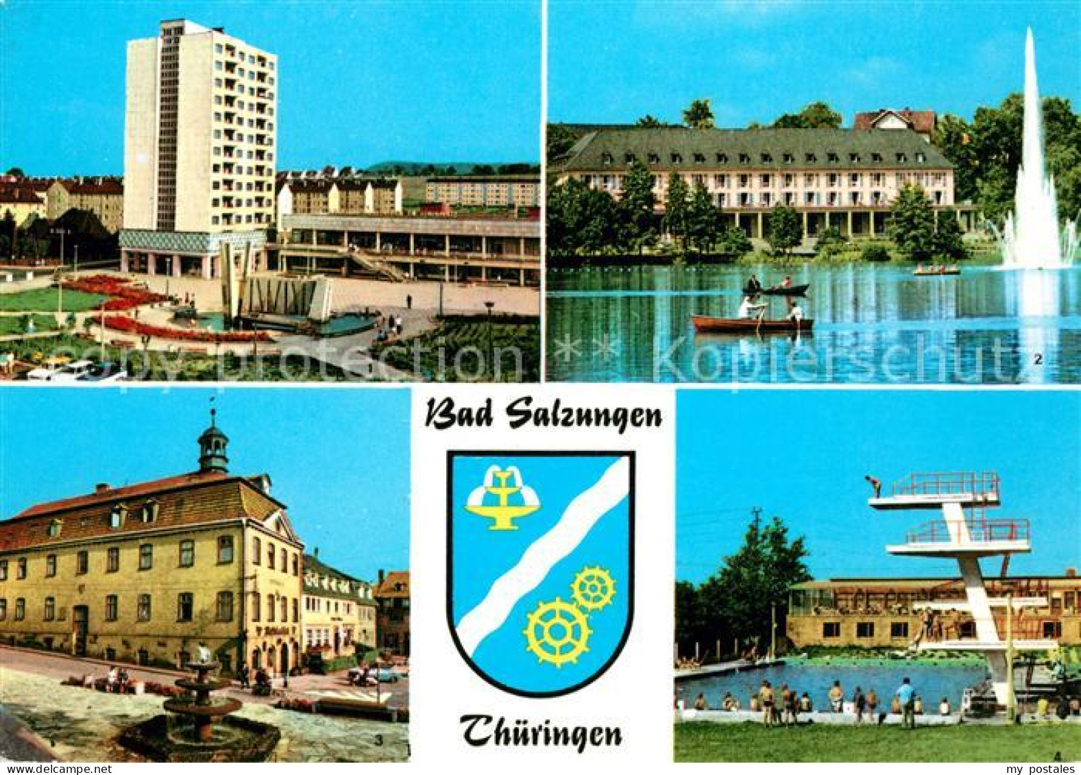 73073078 Salzungen Bad Schwimmbad Rathaus Kurhaus Leninplatz Bad Salzungen - Bad Salzungen