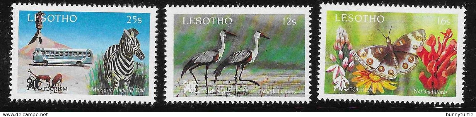 Lesotho 1991 SADCC Tourism Zebra Birds Butterfly MNH - Lesotho (1966-...)