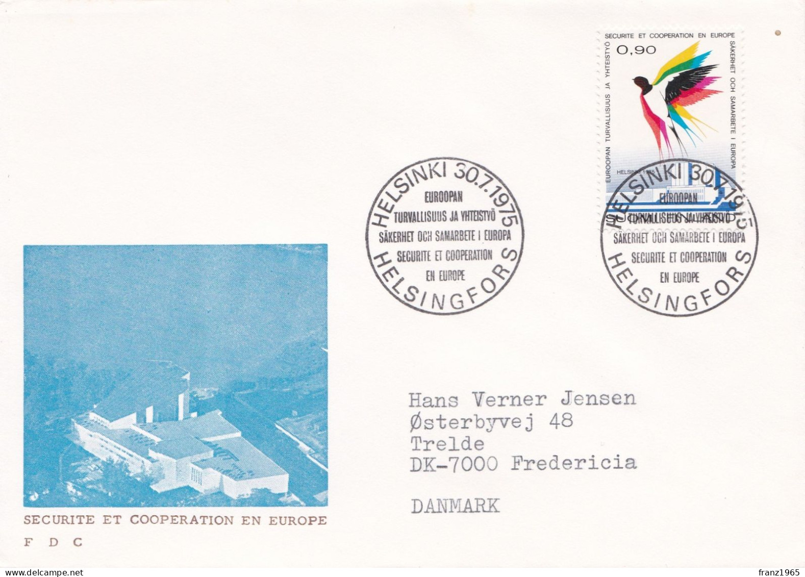 Conference Of The Organization For Security And Co-operation - 1975 - FDC