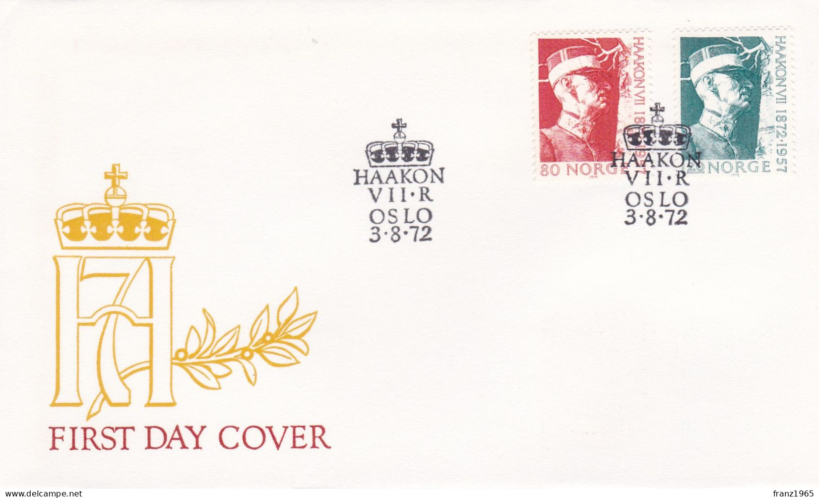 King Haakon Birthday - 1972 - FDC