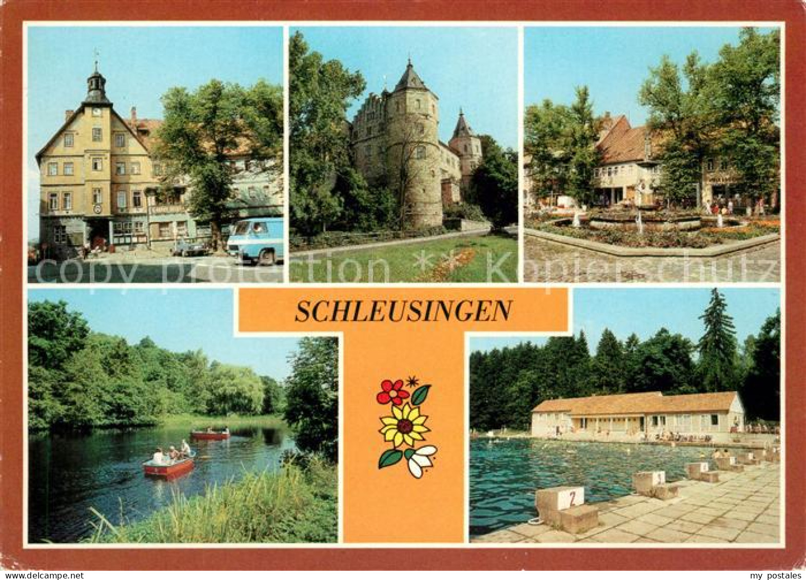 73072895 Schleusingen Rathaus Schwimmbad Brunnen Markt Schleusingen - Schleusingen