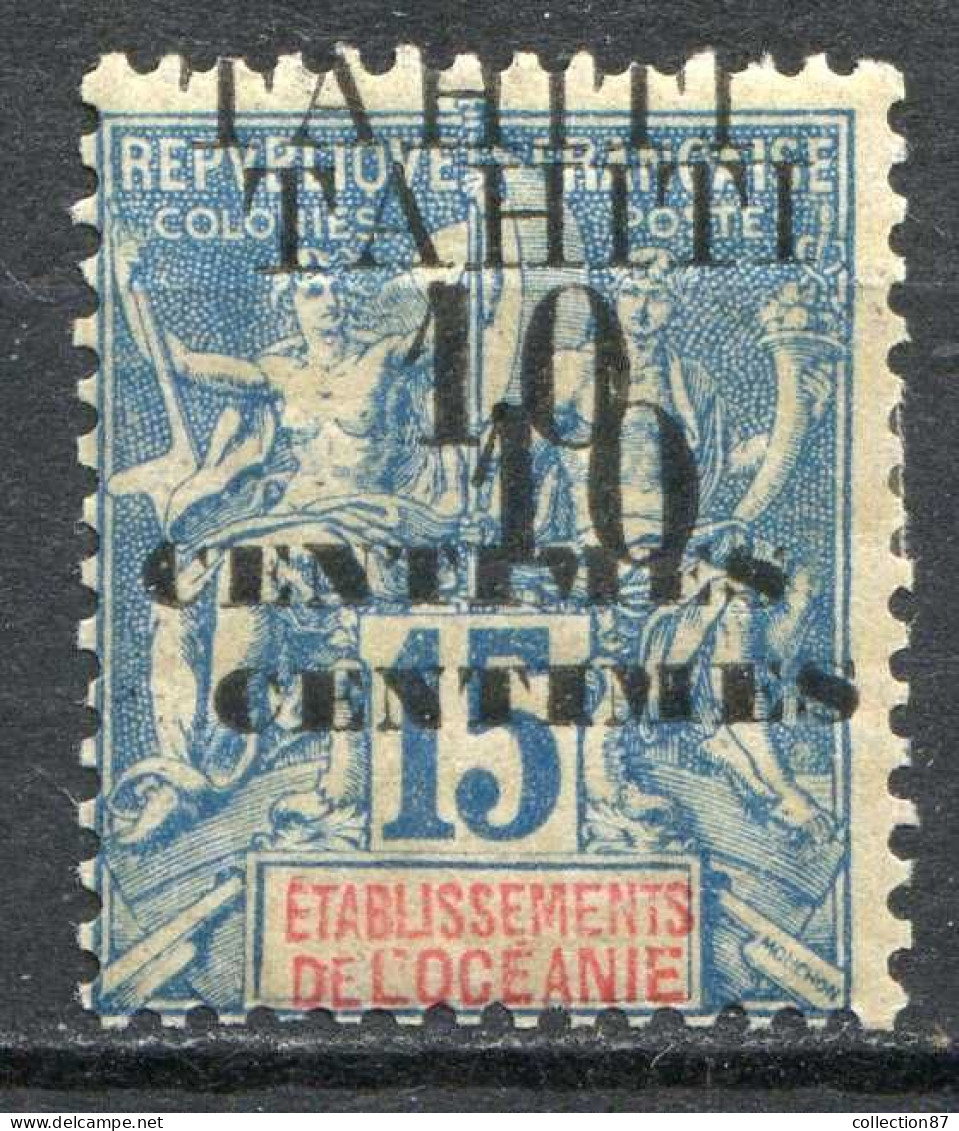 Réf 085 > TAHITI < N° 33b * Double Surcharge < Neuf Ch Infime -- MH * - Unused Stamps