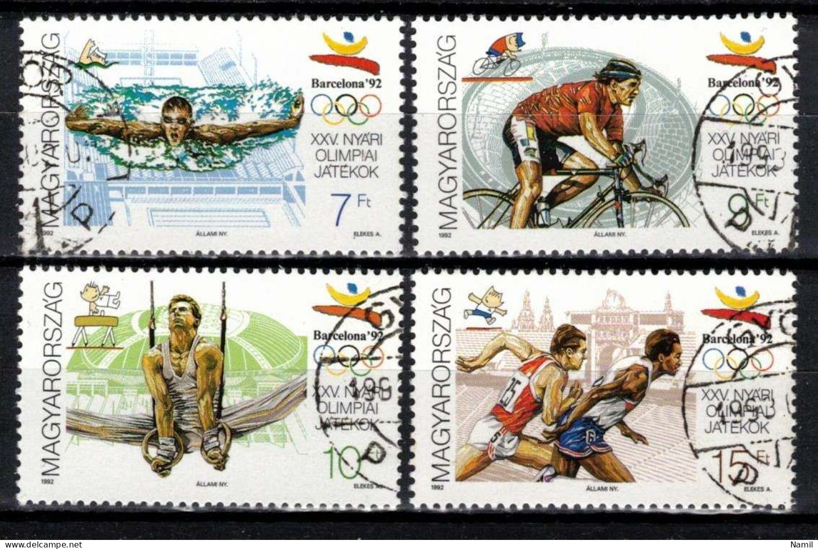 Hongrie 1992 Mi 4184-7 (Yv 3359-62), Obliteré - Used Stamps