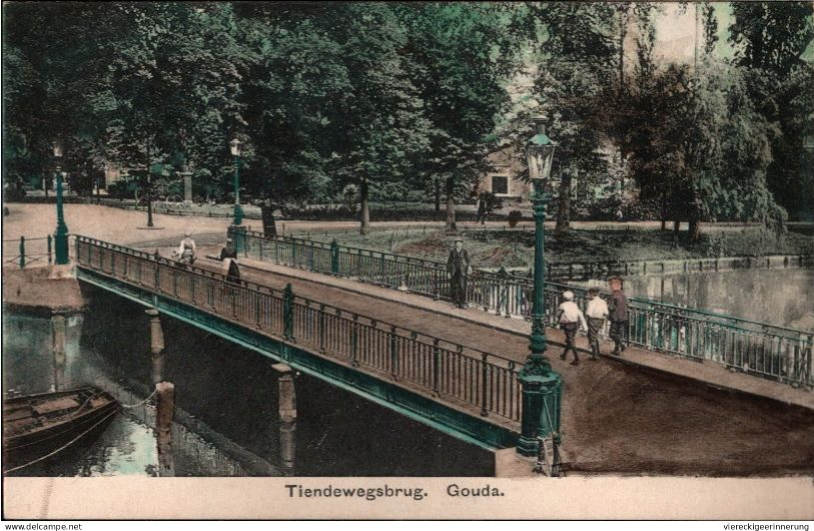 ! Alte Ansichtskarte Gouda, Tiendewegsbrug, Niederlande - Gouda