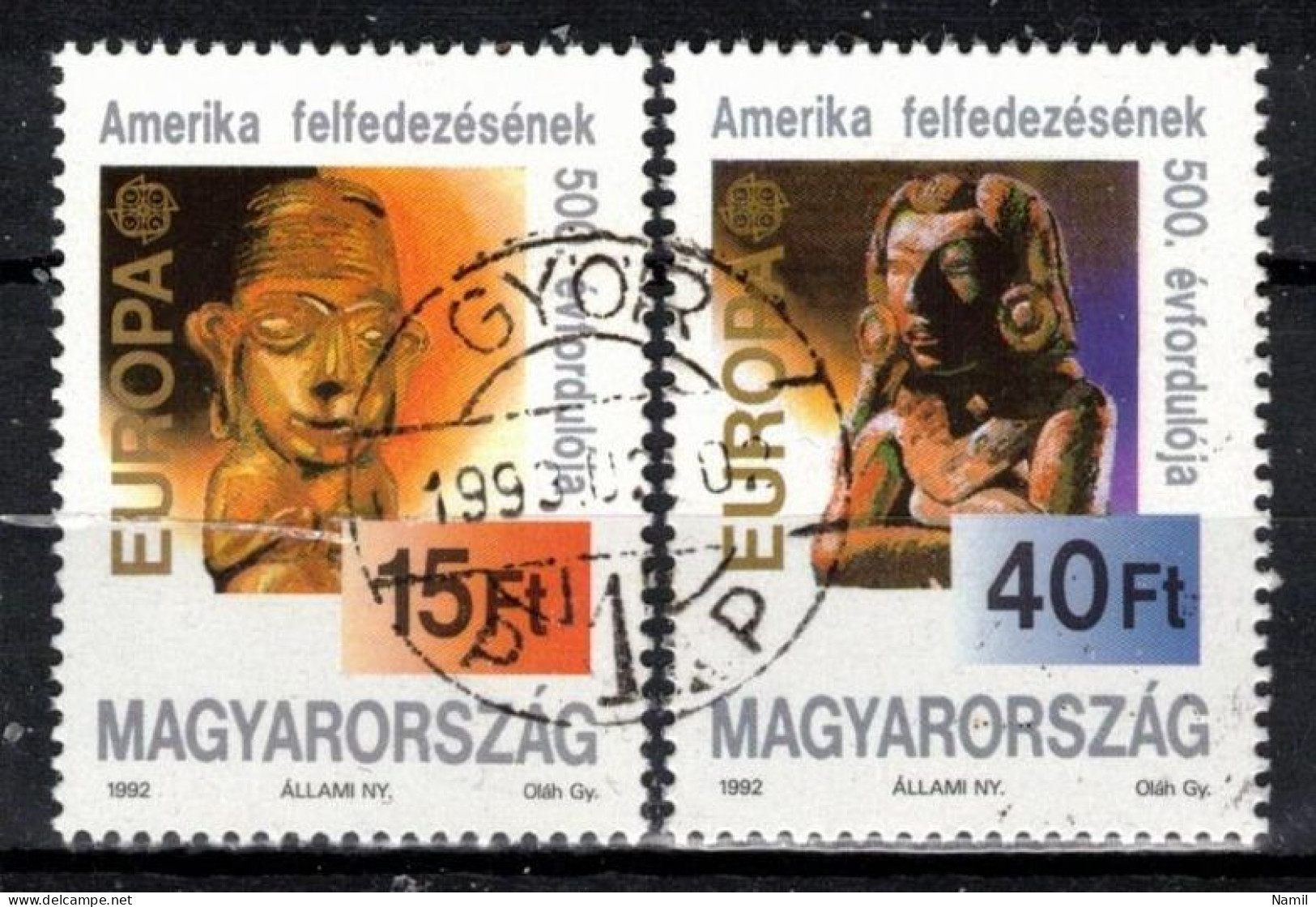 Hongrie 1992 Mi 4195-6 (Yv 3370-1), Obliteré - Gebruikt