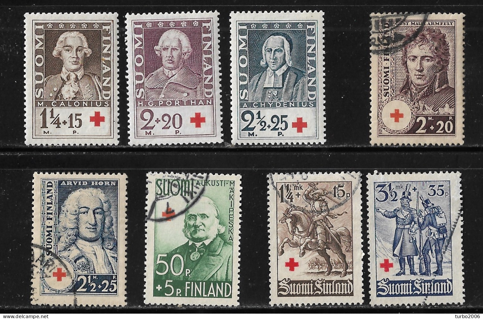 FINLAND : 1935 / 1940 Red Cross MH / Used 8 Different Stamps Incl. Set 1935 MH - Used Stamps