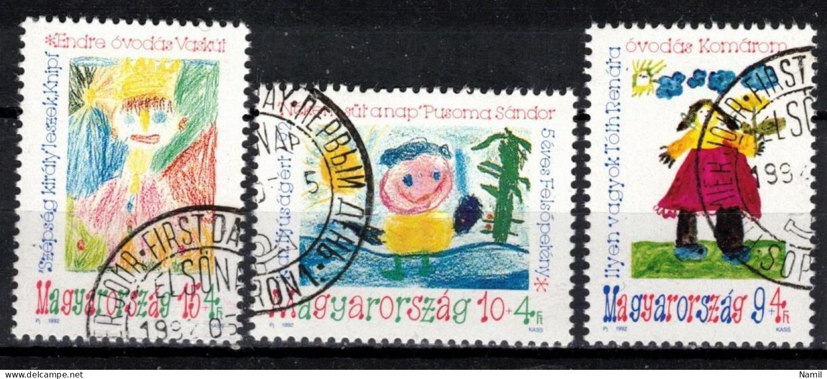 Hongrie 1992 Mi 4197-9 (Yv 3372-4), Obliteré - Gebraucht