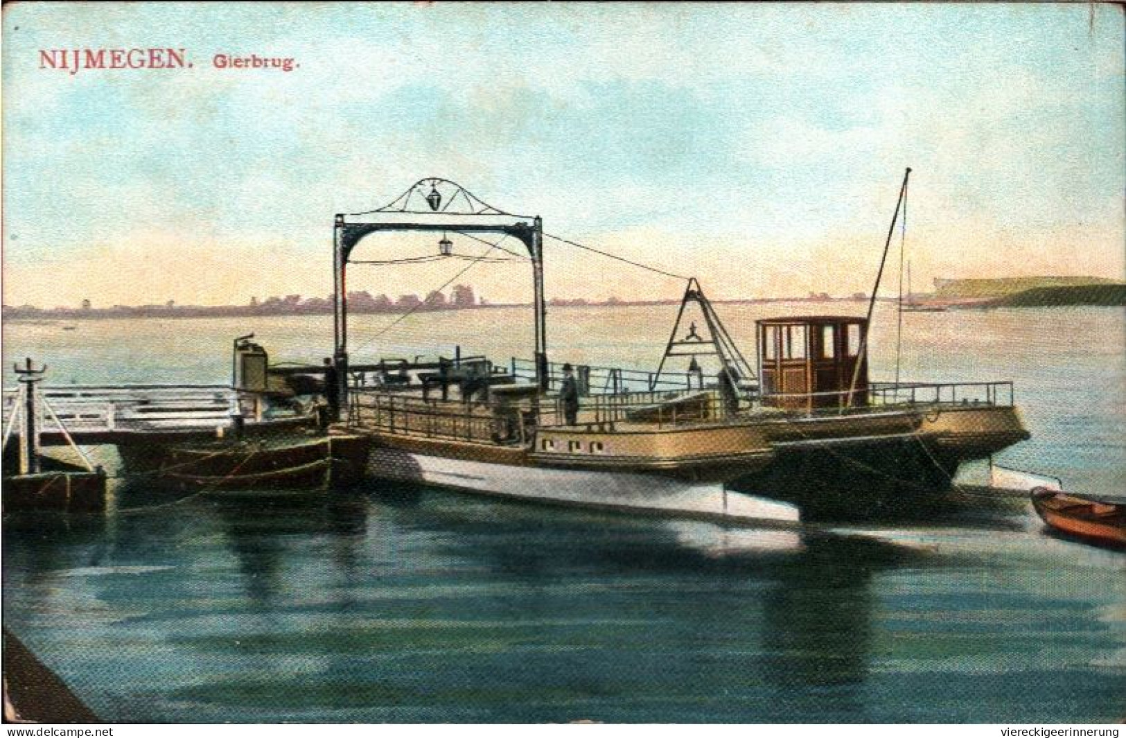 ! Alte Ansichtskarte Nijmegen, Gierbrug, Fähre, Schiff, Ship, Niederlande - Nijmegen