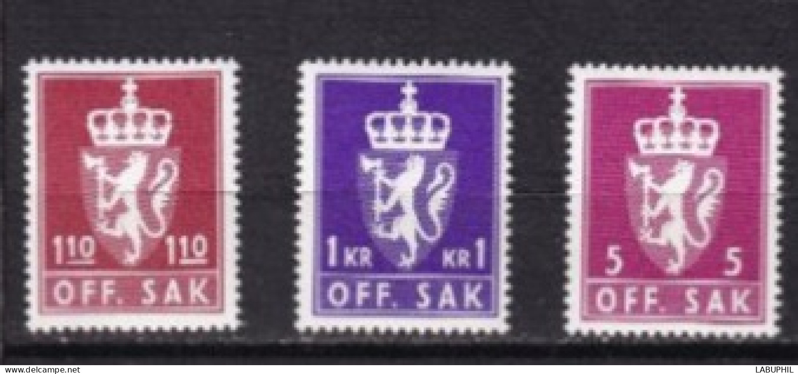 NORVEGE NEUFS MNH ** Service 1980 - Dienstmarken