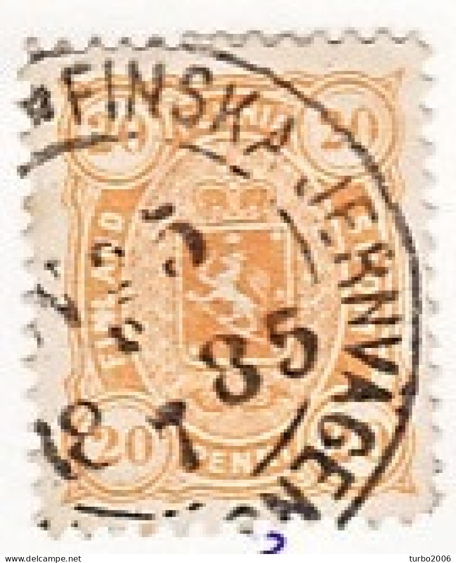 FINLAND : 1885 20 Penni Orange Yvert 23 Ambulant : FINSKA JERNVAGENS No 5 - Used Stamps