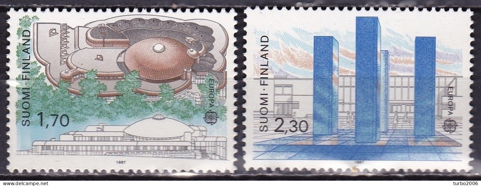Finland 1987 Europe CEPT Modern Architecture MNH Set Michel 1021 / 1022 - Unused Stamps