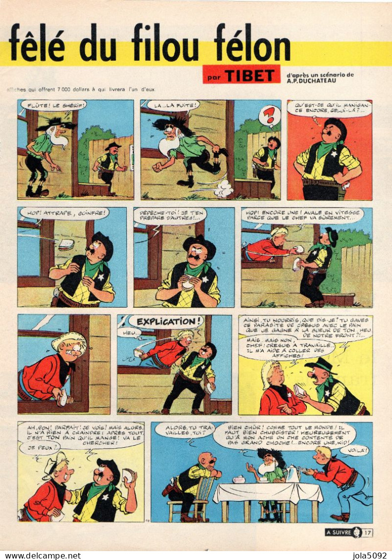 TIBET - Le Filon Fêlé Du Filou Félon - 5 Planches Issues Du Journal Tintin - Chick Bill