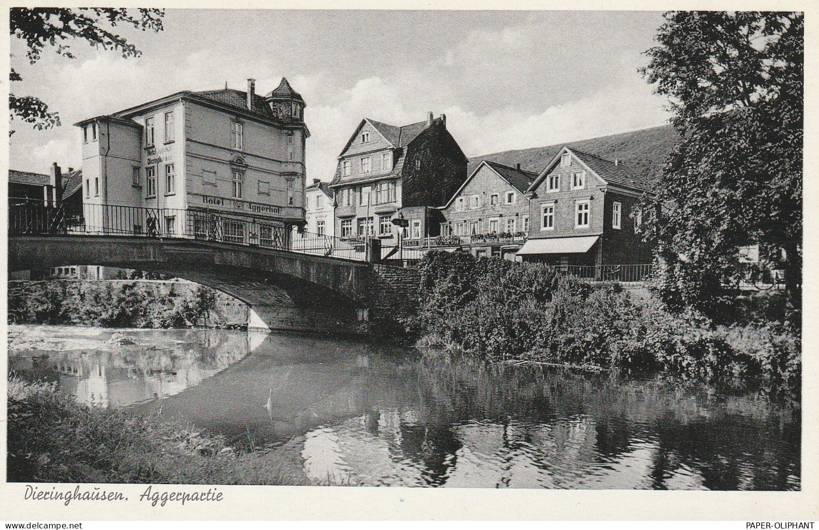 5270 GUMMERSBACH - DIERINGHAUSEN, Hotel Aggerhof An Der Aggerbrücke, 1953 - Gummersbach