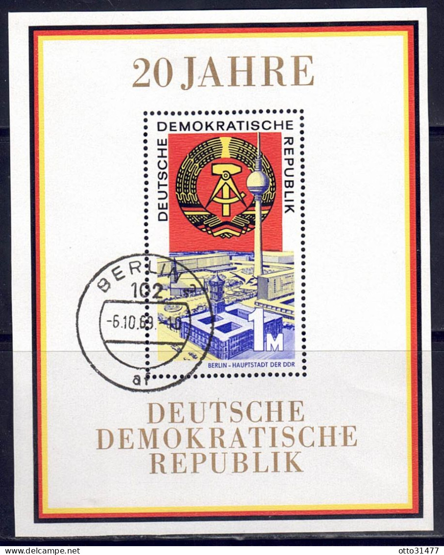 DDR 1969 - 20 Jahre DDR (I), Block 28, Gestempelt / Used - 1950-1970