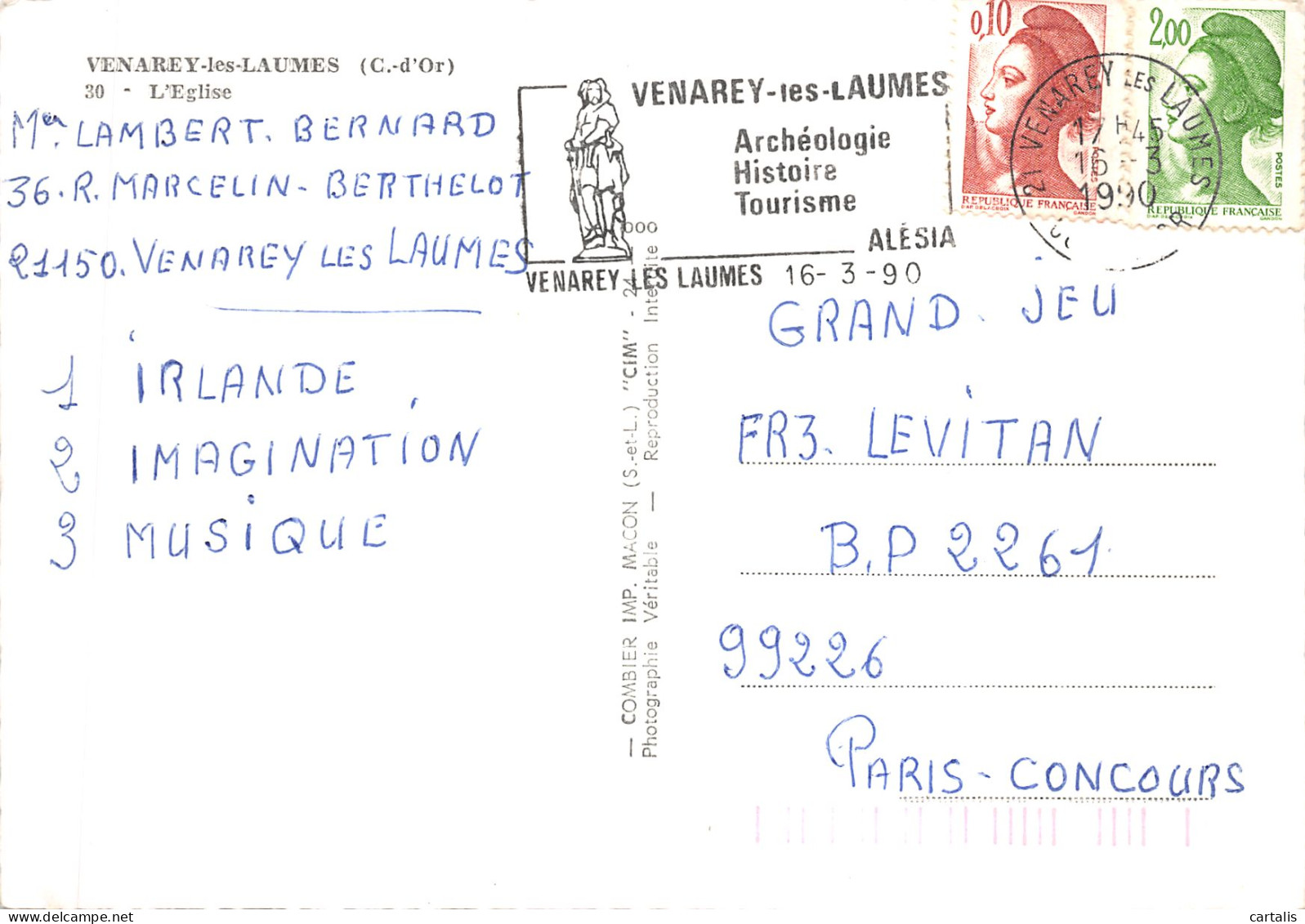 21-VENAREY LES LAUMES-L EGLISE-N°614-D/0135 - Venarey Les Laumes