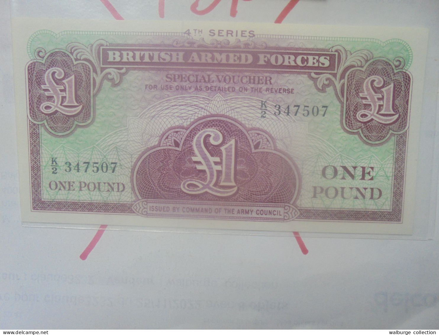 GRANDE-BRETAGNE(MILITAIRE) 1 POUND 1962 Neuf (B.33) - Forze Armate Britanniche & Docuementi Speciali