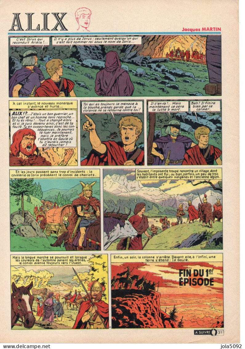 Jacques MARTIN - ALIX - IORIX le Grand - 7 planches issues du Journal Tintin