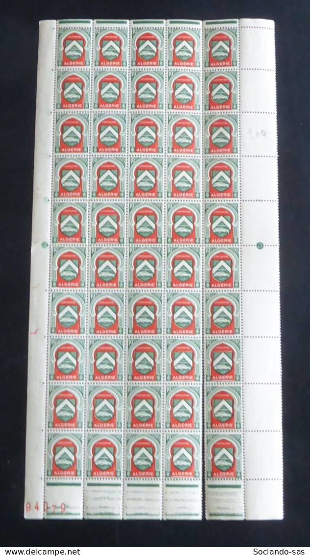 ALGERIE - 1947 - N°YT. 254 - Blason De Constantine 10c - Bloc De 50 Bord De Feuille - Neuf Luxe ** / MNH - Neufs