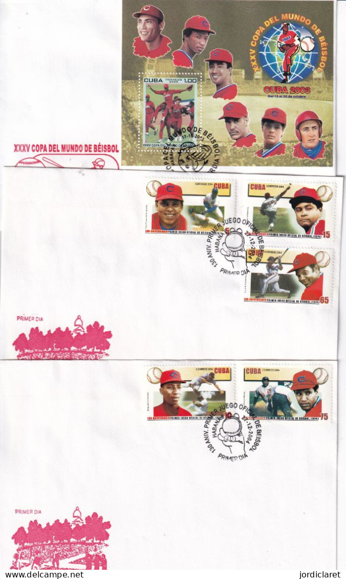 FDC CUBA 2004 - Honkbal